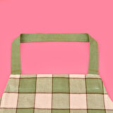 Toscana Mutfak Önlüğü - Ekru / Yeşil - 65x80 cm