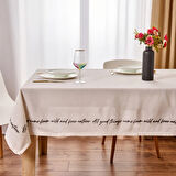 Soft Ruvo Masa Örtüsü - Ekru - 140x200 cm