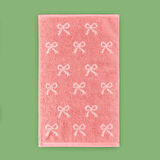 Soft Ribbon El Havlusu - Ekru / Pembe - 30x50 cm