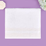 Soft Golden Star Shiny El Havlusu - Ekru - 30x50 cm