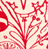 Soft Kurabiye Adam Pamuklu Tek Kişilik Battaniye - Kırmızı / Ekru - 150x200 cm