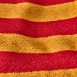 Soft Çizgili Pamuklu Tv Battaniyesi - Sarı / Kırmızı - 130x170 cm