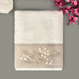 Elanor Yüz Havlusu - Ekru - 50x90 cm