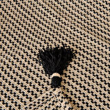 Soft Shiny Koltuk Şalı - Bej / Siyah - 130x170 cm