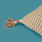 Soft Shiny Kırlent - Bej / Kahverengi - 45x45 cm