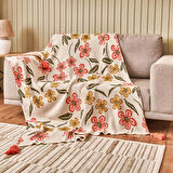 Soft Floriva Triko TV Battaniyesi - Krem - 120x160 cm