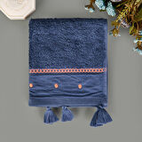 Soft Piene El Havlusu - Lacivert / Kiremit - 30x50 cm