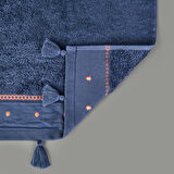 Soft Piene El Havlusu - Lacivert / Kiremit - 30x50 cm