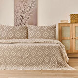 Soft Tamyr Tek Kişilik Yatak Örtüsü Seti - Bej - 160x220 cm