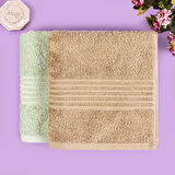 Soft Samantha 2'li Havlu Seti - Mint / Bej - 50x100 cm