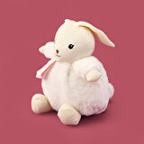 Soft Tombul Tavşan Figürlü Yastık - Bej - 26x30 cm