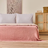 Soft Hevin Çift Kişilik Yatak Örtüsü - Kiremit - 220x240 cm