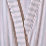 Soft Kimono Çizgili Erkek Bornoz - Beyaz / Mavi - L / XL