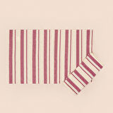 Soft Alno 2'li Amerikan Servis - Ekru / Mürdüm - 30x50 cm