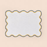 Soft Nonna Amerikan Servis - Hardal / Mavi - 30x50 cm