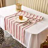 Soft Alno Runner - Ekru / Mürdüm - 50x140 cm