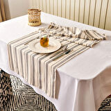 Soft Alno Runner - Ekru / Antrasit - 50x140 cm