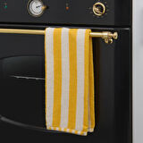 Soft Stribet Mutfak Havlusu - Ekru / Sarı - 40x66 cm