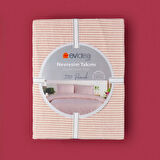 Soft Stripe Tek Kişilik Nevresim Takımı - Kiremit