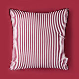 Soft Earthy Hues Çizgili Kırlent - Ekru / Mürdüm - 40x40 cm