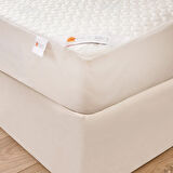 Soft Fitted Çift Kişilik Serinletici Alez - Beyaz - 160x200 cm