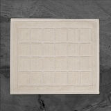 Soft Kare 2'li Banyo Paspası - Ekru - 60x100 cm + 50x60 cm