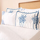 Store Ruby Çift Kişilik 7 Parça Yatak Örtüsü Seti - Krem / Gri