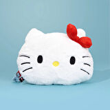 Hello Kitty Figürlü Yastık - Beyaz - 38x40 cm