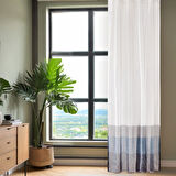 Soft Gri Yoğunluklu Fon Perde - Renkli / Gri - 140x270 cm