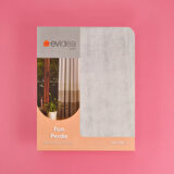 Soft Gri Yoğunluklu Fon Perde - Renkli / Gri - 140x270 cm