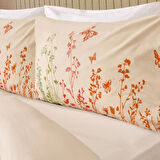 Soft Butas Tek Kişilik Nevresim Takımı - Ekru / Gri