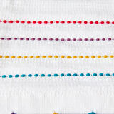 Soft Püsküllü El Havlusu - Beyaz / Renkli - 30x50 cm