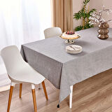 Soft Mato Püsküllü Masa Örtüsü - Siyah - 150x220 cm