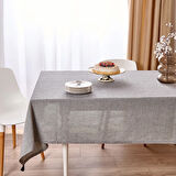 Soft Mato Püsküllü Masa Örtüsü - Siyah - 150x220 cm