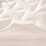 Soft Fitted Kapitoneli Tek Kişilik Uyku Pedi - Beyaz - 100x200 cm