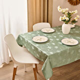 Soft Fiori Masa Örtüsü - Yeşil - 140x140 cm