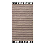 Home Jacq Zigzag Pamuk ve Jüt Halı - Kahverengi / Siyah - 120x180 cm