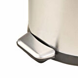 Bombe Kapaklı Çelik Çöp Kovası - Inox - 30 lt