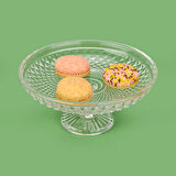 Glass Espina Ayaklı Sunumluk - Şeffaf - 19x11 cm