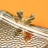 Kelebekli Sunum Tepsisi - Gümüş - 25x15 cm