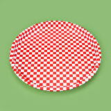 Metal Tepsi - Kırmızı / Beyaz