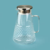 Kesik Cam Sürahi - Şeffaf - 1,8 lt