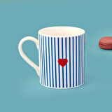 Kitchen Bold Heart Porselen Kupa - Renkli - 290 ml