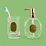 Bath 2'li Banyo Sıvı Sabunluk Seti - Rose / Şeffaf