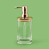 Bath 2'li Banyo Sıvı Sabunluk Seti - Altın / Şeffaf