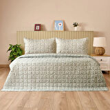 Soft Sylvara Çok Amaçlı Çift Kişilik Yatak Örtüsü Seti - Yeşil