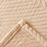 Soft Sara Çift Kişilik Yatak Örtüsü Seti - Bej - 220x240 cm + 50x70 cm