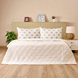 Soft Folky Çok Amaçlı Çift Kişilik Yatak Örtüsü Seti - Sarı