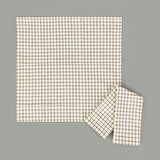 Vaasa 2'li Kurulama Bezi - Ekru / Siyah - 45x45 cm