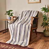 Soft Mavruz Pamuklu Tv Battaniyesi - Mavi - 130x170 cm